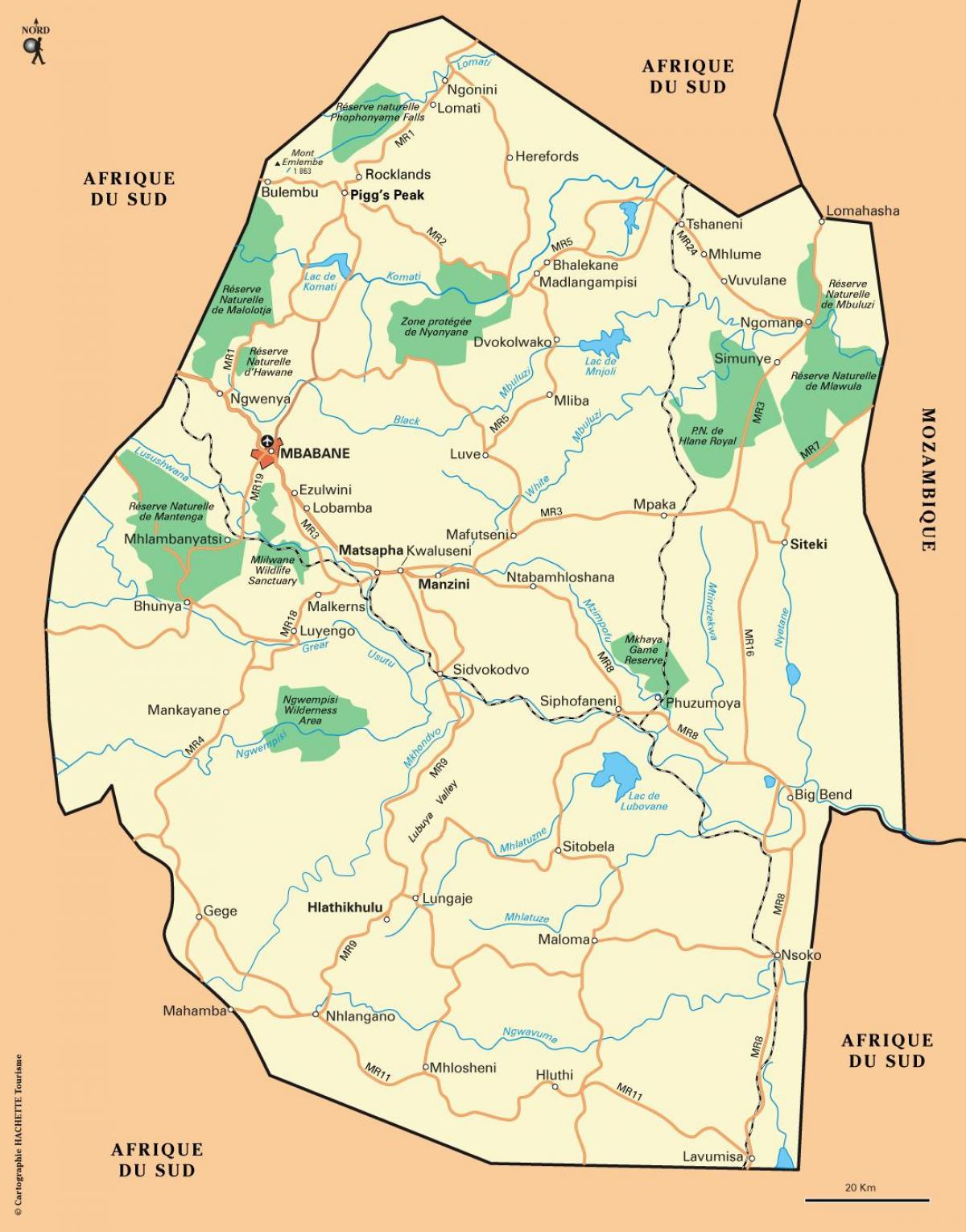ezulwini valley Swaziland karta