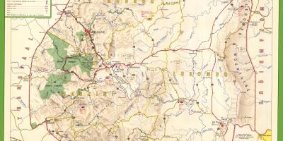 Karta över Swaziland detaljerad