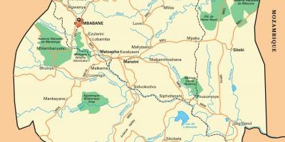 Ezulwini valley Swaziland karta