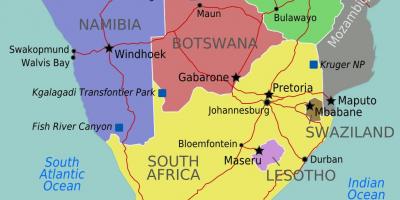 Karta över maputo Swaziland