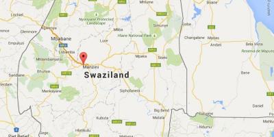 Karta över matsapha Swaziland